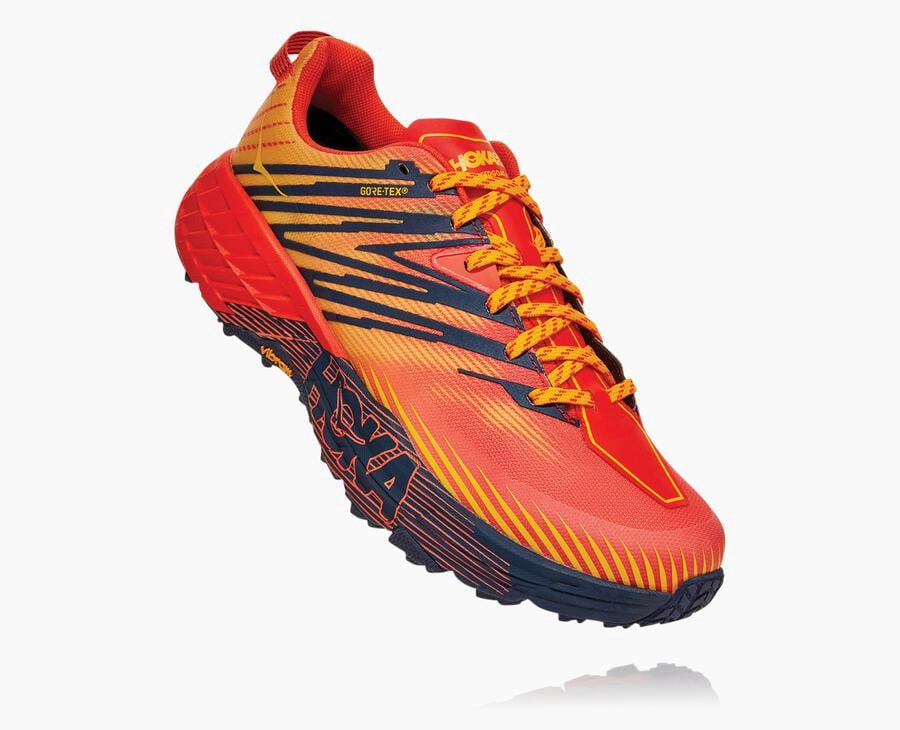 Chaussure Trail Hoka One One Speedgoat 4 Gore-Tex Homme - Rouge - QMZ-350714